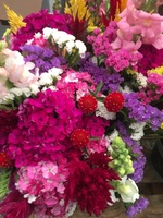 A large assortment of colorful and textured flowers.
